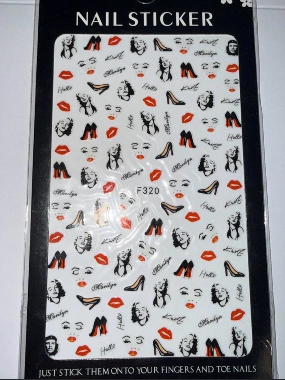 $2 Marilyn Nail Sticker Sheet $2 WITH ANY $10 ORDER OR MORE